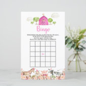 Papier Pink Farm House Animaux Barnyard Bingo Jeux (Debout devant)