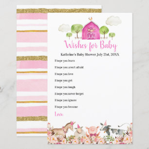 Papier Pink Farm House Animaux Barnyard Wives for Baby