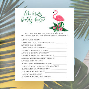 Papier Pink flamingo - Jeu Qui connaît mieux papa