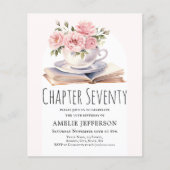 Papier Pink Floral 70e thème du livre Anniversaire Invita (Devant)