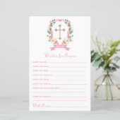 Papier Pink Floral Baptism (Debout devant)