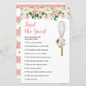 Papier Pink Floral Bientôt à Whisked Trouvez le jeu Invit (Devant / Derrière)