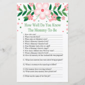 Papier Pink Floral Comme vous connaissez bien le jeu baby (Devant)