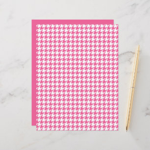 Papier Pink Herringbone Motif Classique Chic Preppy Fun