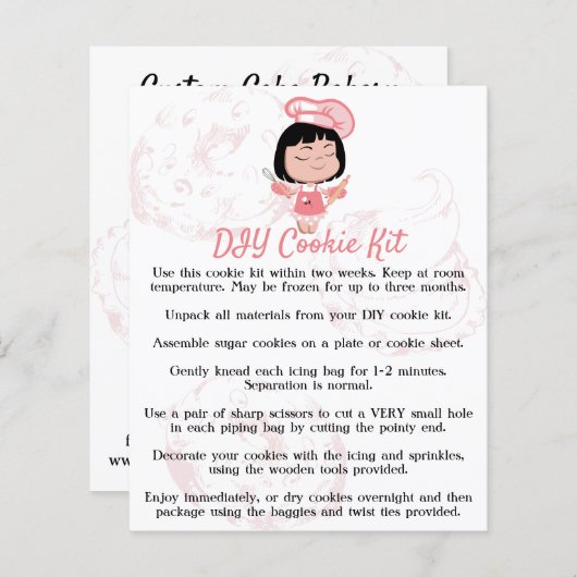 Papier Pink Lady Bakery do-it-yourself instructions pour  (Devant / Derrière)