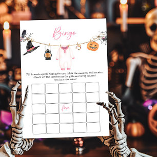 Papier Pink Little Boo Halloween Baby shower Bingo Jeu