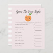 Papier Pink Little Cutie Baby shower Devinez Le Prix (Devant / Derrière)