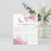 Papier Pink Moon Baby Nom Douche Jeu (Debout devant)