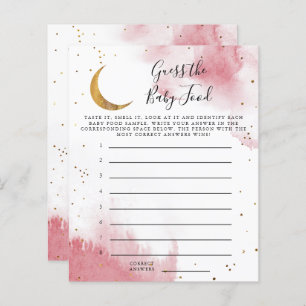 Papier Pink Moon Devine Le Jeu De Douche Alimentaire Bébé