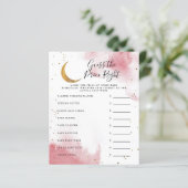 Papier Pink Moon Devine Le Prix Bon Baby shower Jeu (Debout devant)