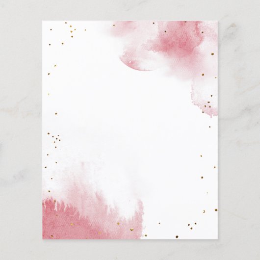 Papier Pink Moon Devine Le Prix Bon Baby shower Jeu (Dos)
