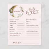 Papier Pink Over the Moon Baby Prédictions et conseils (Devant)