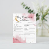 Papier Pink Over the Moon Baby Prédictions et conseils (Debout devant)