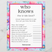 Papier Pink Pastel Aquarelle Fête des mariées partie (Devant)