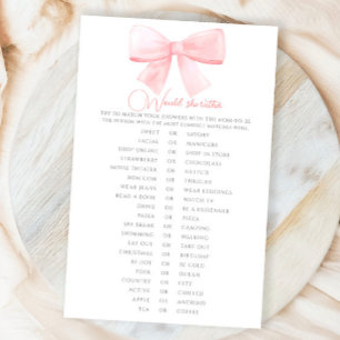 Papier Pink Push Baby shower Bow Plairait-Elle