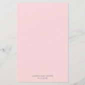 Papier Pink Qu'Est-Ce Que Papa A Dit Baby shower Game (Dos)