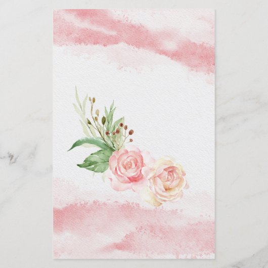 Papier Pink rose arche rousse rose rose fleuri mariage me (Dos)