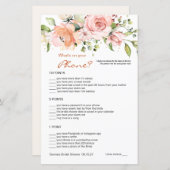 Papier Pink Roses mariée jeu de téléphone (Devant / Derrière)