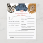 Papier Pink Safari Animaux Baby Predictions & Conseils Ca (Devant)