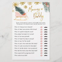 Pink Sleigh Baby shower d'hiver maman ou papa