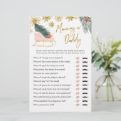 Papier Pink Sleigh Baby shower d'hiver maman ou papa (Debout devant)