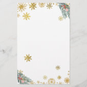 Papier Pink Sleigh Winter Snowflake Baby shower bébé visa (Dos)