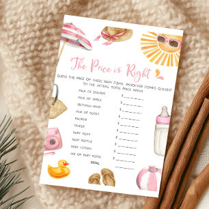 Papier Pink Splish Splash Le jeu The Price Is Right