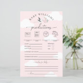 Papier Pink Stork Baby Predictions Jeu (Debout devant)