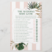 Papier Pink stripe tropical chic Le jeu de chaussures mar (Devant)