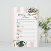 Papier Pink stripes chic douche nuptiale émoticône pictio (Debout devant)