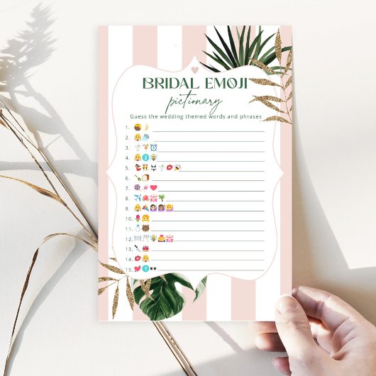 Papier Pink stripes chic douche nuptiale émoticône pictio