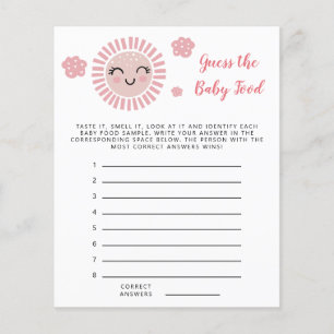 Papier Pink Sunshine Devine Le Jeu De Douche Alimentaire 