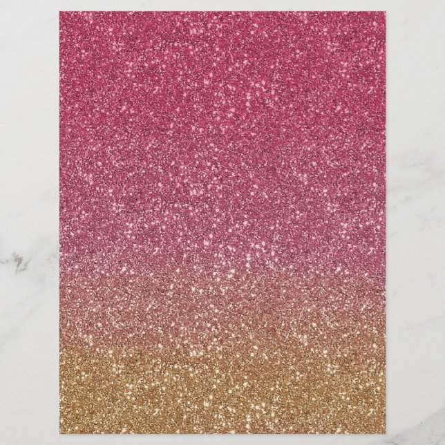 Papier Pink to Gold Ombre Parties scintillant Look Arts & (Devant)