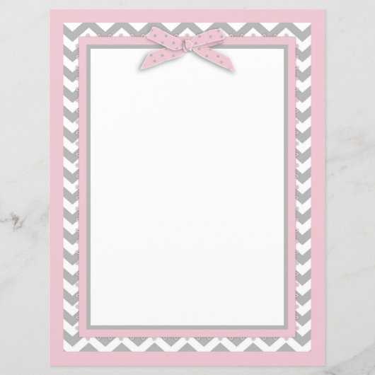Papier Pink Tutu Chevron Imprimer Baby shower Mot (Dos)