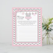 Papier Pink Tutu Chevron Print Baby shower Memory Jeu (Debout devant)