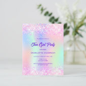Papier Pink violet holographique ado budget anniversaire (Debout devant)