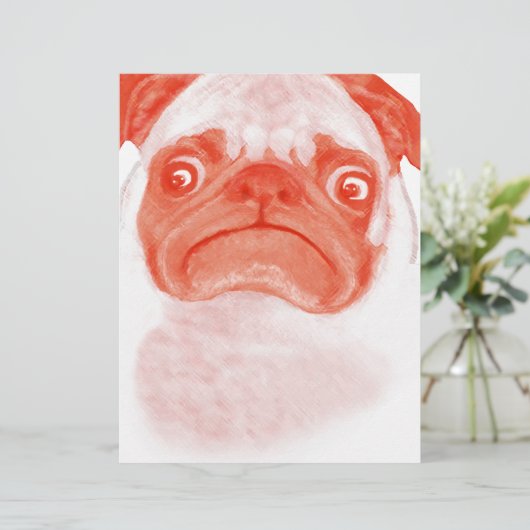 Papier PINKish Coral Grumpy Puggy (Debout devant)