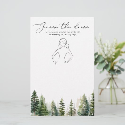 Papier Pins Devinez la robe nuptiale jeu de douche (Debout devant)