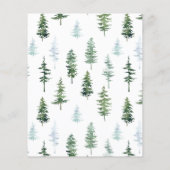 Papier Pins d'hiver | Budget Fête de Noël (Dos)