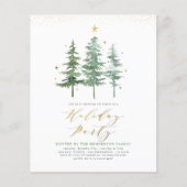 Papier Pins d'hiver | Budget Fête de Noël (Devant)