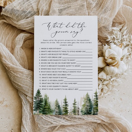 Papier Pins Qu'a dit le marié douche nuptiale