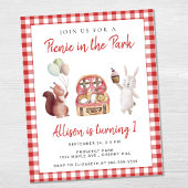 Papier Pique-nique dans le parc Anniversaire Invitation d