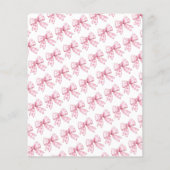 Papier Pique-nique sur le Baby shower rose En vichy Bow (Dos)