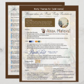 Papier Pirate Them Party Invitation Guide imprimable (Devant / Derrière)