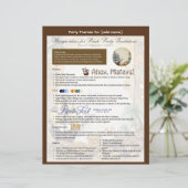 Papier Pirate Them Party Invitation Guide imprimable (Debout devant)