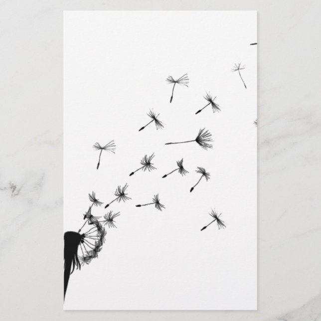 Papier Pissenlit dans le vent (Devant)