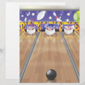 Papier Piste de bowling à dix quilles (Devant / Derrière)