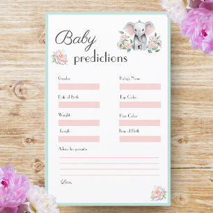 Papier Pivoines et ballons bébé éléphant Prédictions pour