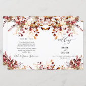 Papier PixDezines Aquarelle Rouille Orange Automne Eucaly (Devant / Derrière)