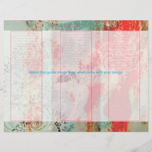 Papier PixDezines porte Abstraite/rouillée+damas (Devant)
